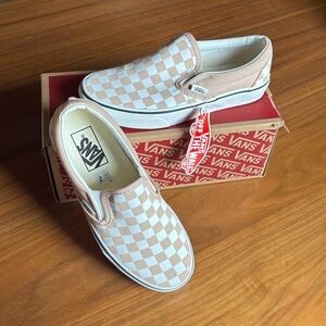 Vans Classic Slip-Ons Frappe Checkerboard NWT